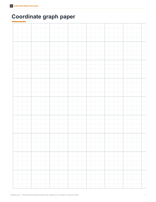 Preview of Printable Coordinate Graph Paper